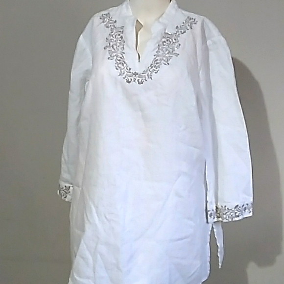 New  | STYLE & CO. | 46" bust L , Linen Blouse - Picture 3 of 10